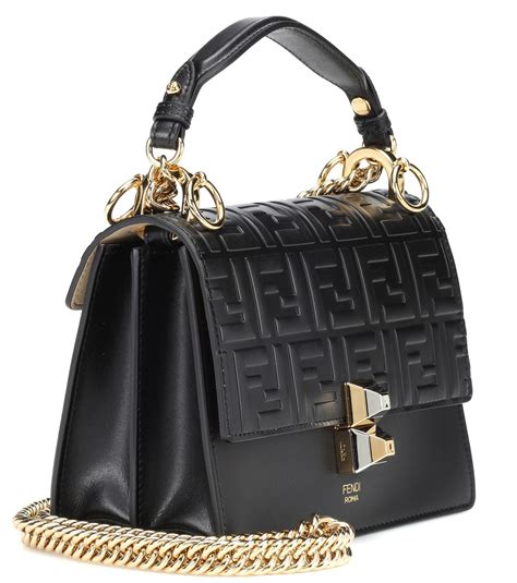 fendi black kan i small leather shoulder bag replica|Fendi Kan I Shoulder Bag .